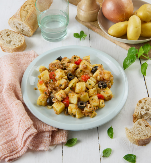 Salade de Pommes de terre aux sardines & tomates