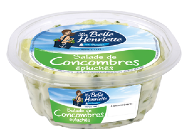 Salade de concombres épluchés 